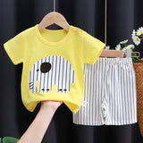 Kids Clothes Set featuring a playful monkey design, showcasing fun activities like ice and sponge application for kids.