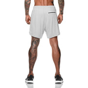 Joggers Shorts Men 2 in 1 Short Pants Gyms Fitness Bodybuilding Shorts Workout Quick Dry Beach Shorts Male Summer sports shorts