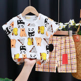 Kids Clothes Set featuring a playful monkey design, showcasing fun activities like ice and sponge application for kids.