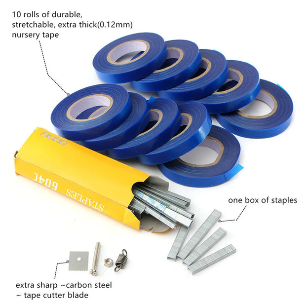 Plant Tying Tool Set with Tape Rolls