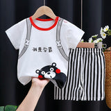 Kids Clothes Set featuring a playful monkey design, showcasing fun activities like ice and sponge application for kids.
