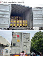 Shipping container filled with boxes ready for export, showcasing international shipping logistics.