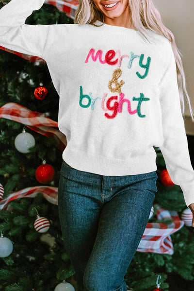 Selah Merry & Bright Round Neck Casual Sweater-0