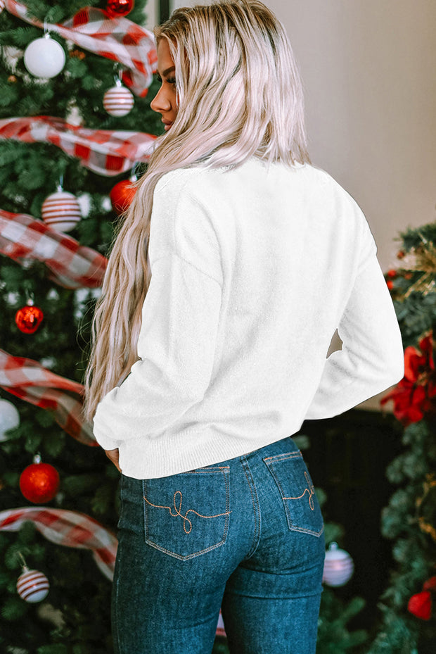 Selah Merry & Bright Round Neck Casual Sweater-1