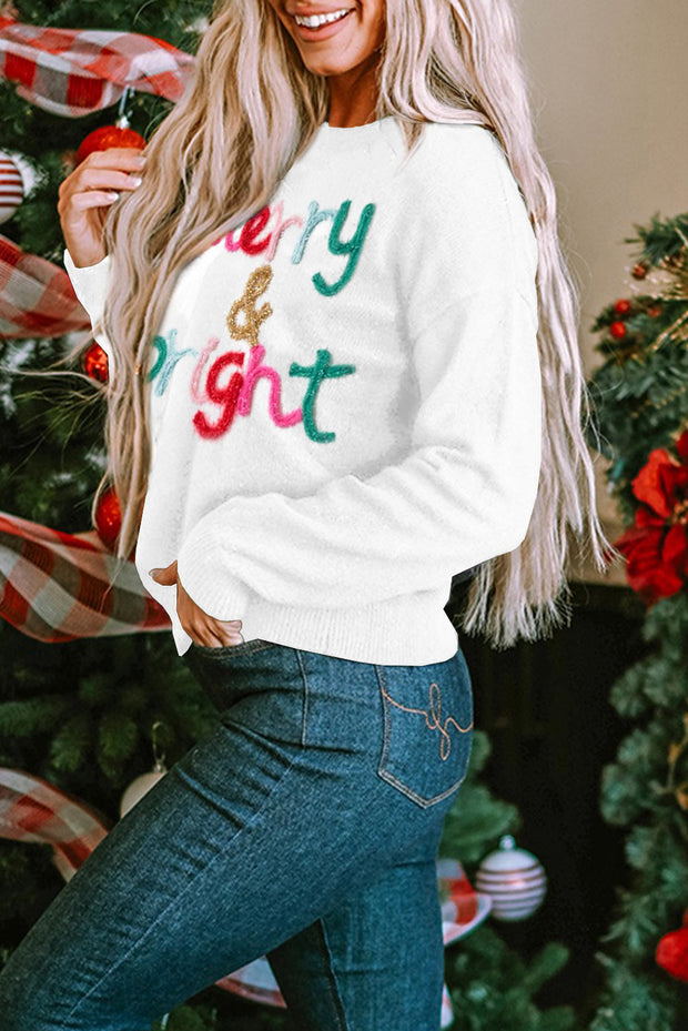 Selah Merry & Bright Round Neck Casual Sweater-2