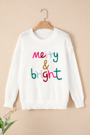 Selah Merry & Bright Round Neck Casual Sweater-3