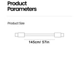 240W 2-in-1 Braided Type-C Cable with Foldable Stand – for Phones & Laptops