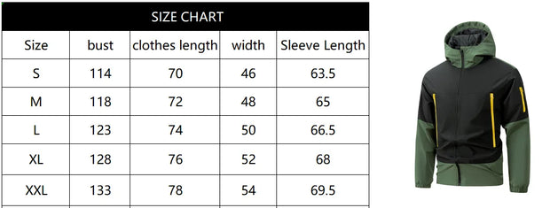 Men's Windproof Jackets stylish New Hooded Sportswear for Autumn and Winter outdoor Tops Sports Running Hiking Outerwear