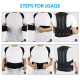 Posture Corrector for Men and Women – Adjustable Full Back Brace, Shoulder Straightener
