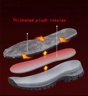 Winter Boots for Men New Waterproof PU Leather Warm Snow Ankle Boots Outdoor Warm plush Non-slip Work High-top Casual Shoes