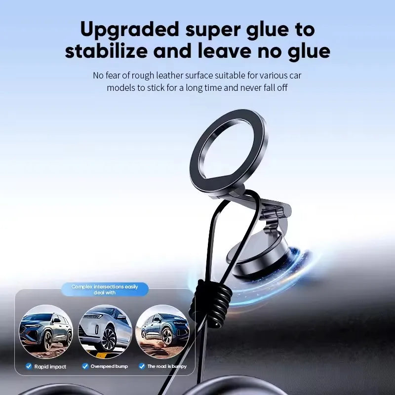 MagSafe Car Phone Holder, 360-Degree Rotating Magnetic Mount for Vehicles