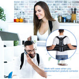 Posture Corrector for Back Pain – Adjustable Brace for Upper & Lower Back, Lumbar Support
