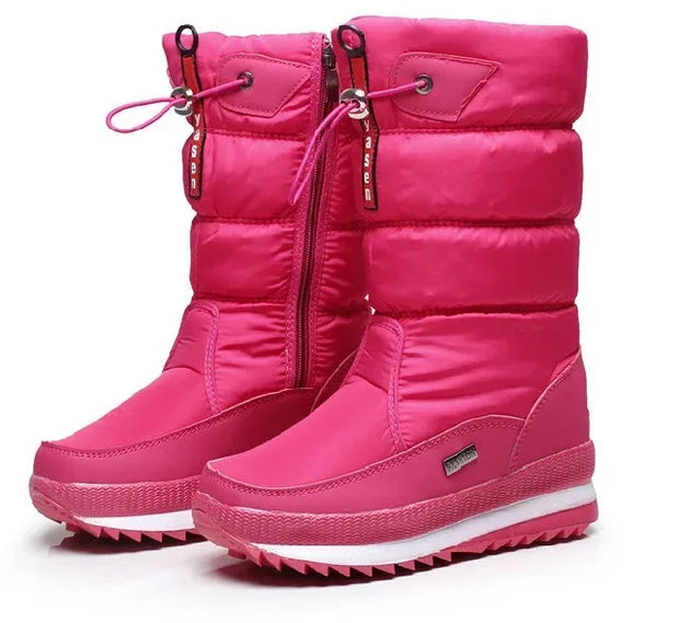 Winter Boots for Women Fashion Thick Plush Waterproof Non-slip Boots Couple Winter Shoes High Quality Warm Fur Boots New Zapatos