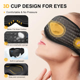 Bluetooth Sleep Headphones – 3D Eye Mask with Music, Soft Breathable