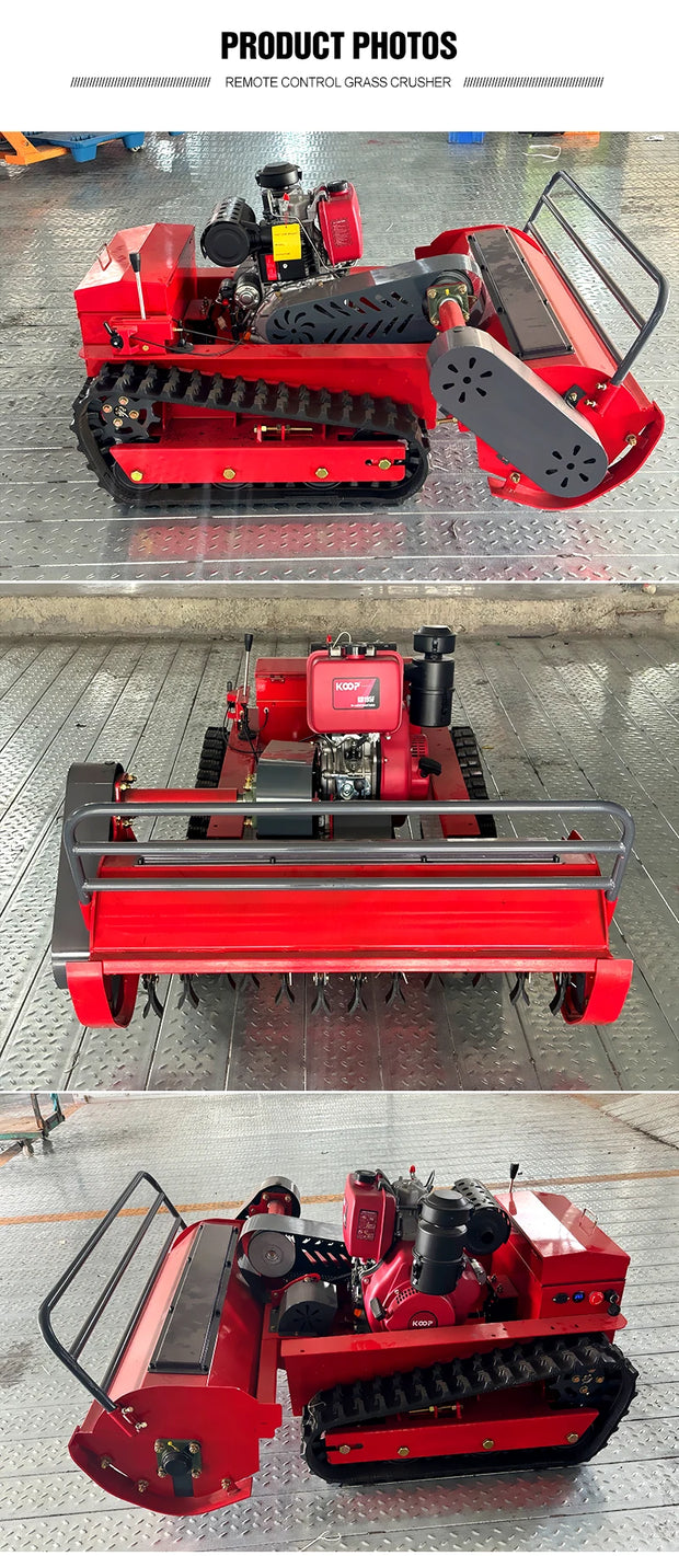 Customized Track-type All-terrain Zero-turn Remote-controlled Lawn Mower High Efficiency and Energy Saving