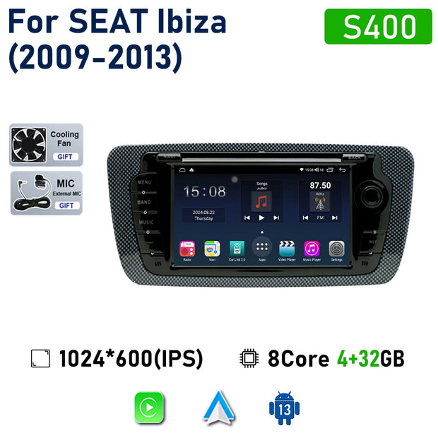 7" Touchscreen Car Stereo Head Unit For Seat Ibiza 6j 2009 - 2013 Multimedia Player GPS Navigation Carplay Android Auto Radio