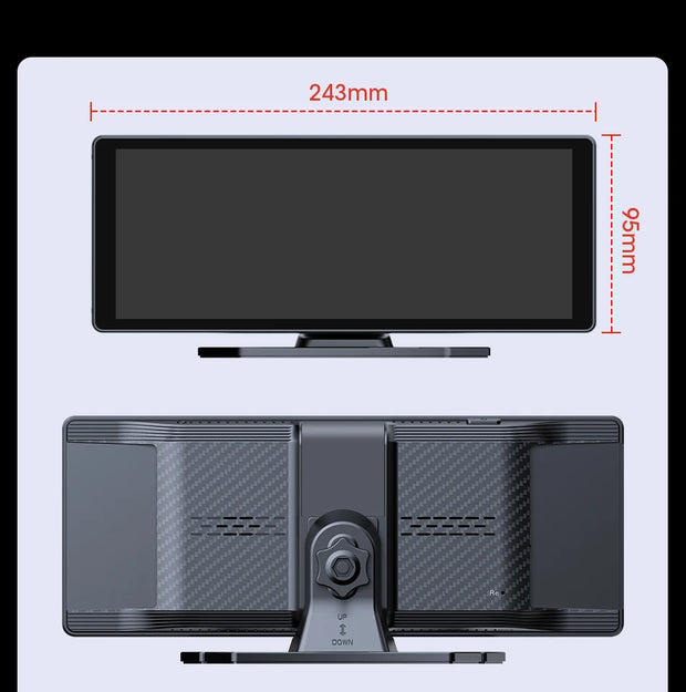 10.26'' Universal Portable Carplay Car Screen Wireless Carplay Screen Wireless Car Stereo Carplay Android Auto Car Touchscreen