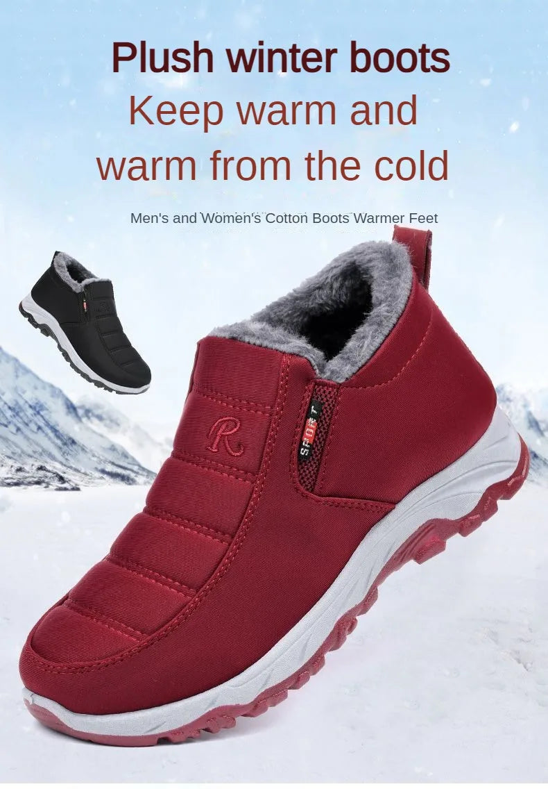 Men's Winter Casual Shoes – Warm Cotton, Chunky Sole