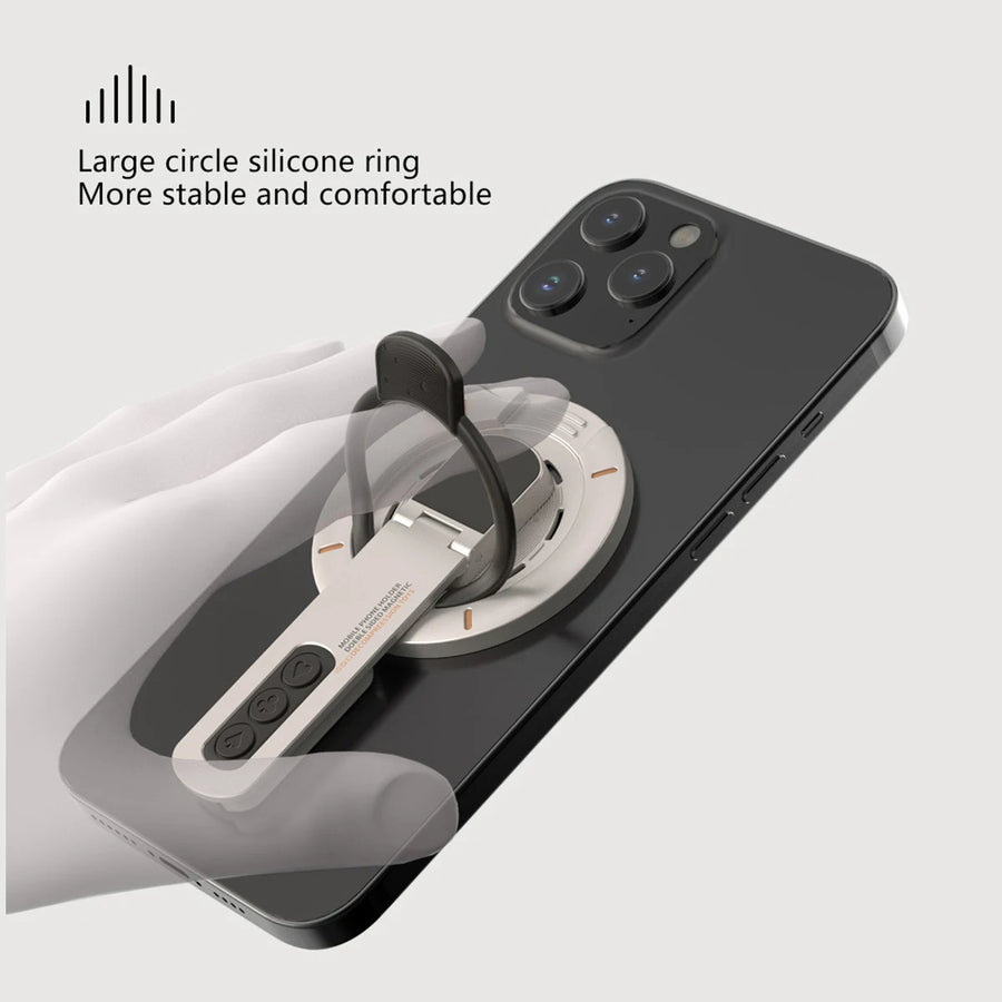 MagSafe Phone Grip Stand – 3-in-1 Magnetic Finger Ring Holder, Double-Sided Magnet