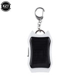White keychain device with solar panel on a white background, featuring the brand 'XZT'.