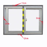 Window with measurements marked on a white background