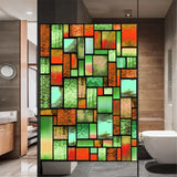 Privacy Window Film – Stained Glass, Static Cling, No Glue