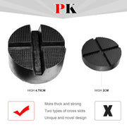 Cross Grooved Trolley Rubber Jack Pad Floor Frame Rail Protector Pinch Weld Side Floor Support For Car Truck 2-3 Tone Universal