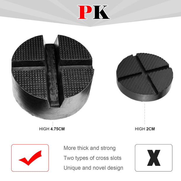 Cross Grooved Trolley Rubber Jack Pad Floor Frame Rail Protector Pinch Weld Side Floor Support For Car Truck 2-3 Tone Universal