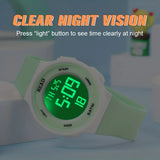 Women's LED Digital Watch, Waterproof Sport Watch with Silicone Band