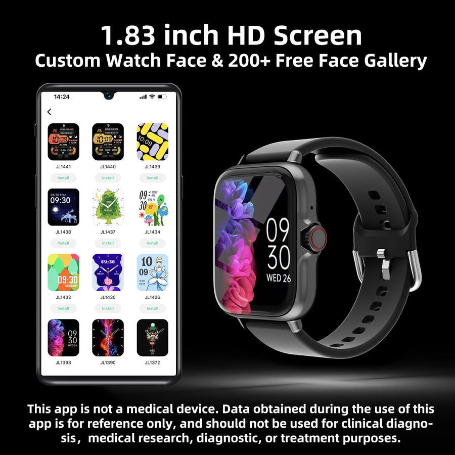 1.83-Inch Smart Watch, Bluetooth Calling, Fitness Tracker