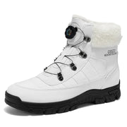 Winter Men Boots Outdoor Men Snow Boots High Top Cotton Boots with Fur Waterproof Non-slip Ankle Boots Lightweight Work Boots