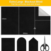 Removable Window Blackout Fabric Cloth Light Blocking Sunshade Black Curtain DIY Blackout Glass Privacy Window Tint Sticker