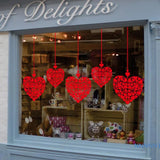 Valentine window decals display