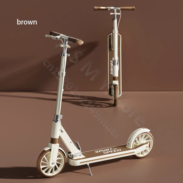 Children's Scooter, Foldable Bicycle, Large Children's Sliding Wheel, Campus Adult Two Wheel Scooter 5-15 years old