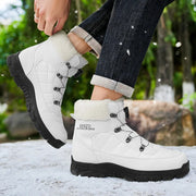 Winter Men Boots Outdoor Men Snow Boots High Top Cotton Boots with Fur Waterproof Non-slip Ankle Boots Lightweight Work Boots