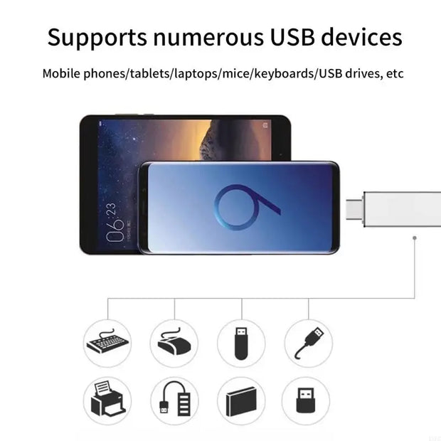 USB 3.0 3 Port USB Hub 2.0 Multi Type-C Ultra Slim Splitter Hub Power Adapter Multiple Expander USB 3.0 2.0 Hub For PC Xiaomi