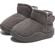 Winter Snow Boots For Children PU Leather Waterproof Kid's Plush Boots Thick Warm Cotton Shoes For Kids Boy's Girl's Warm Boots