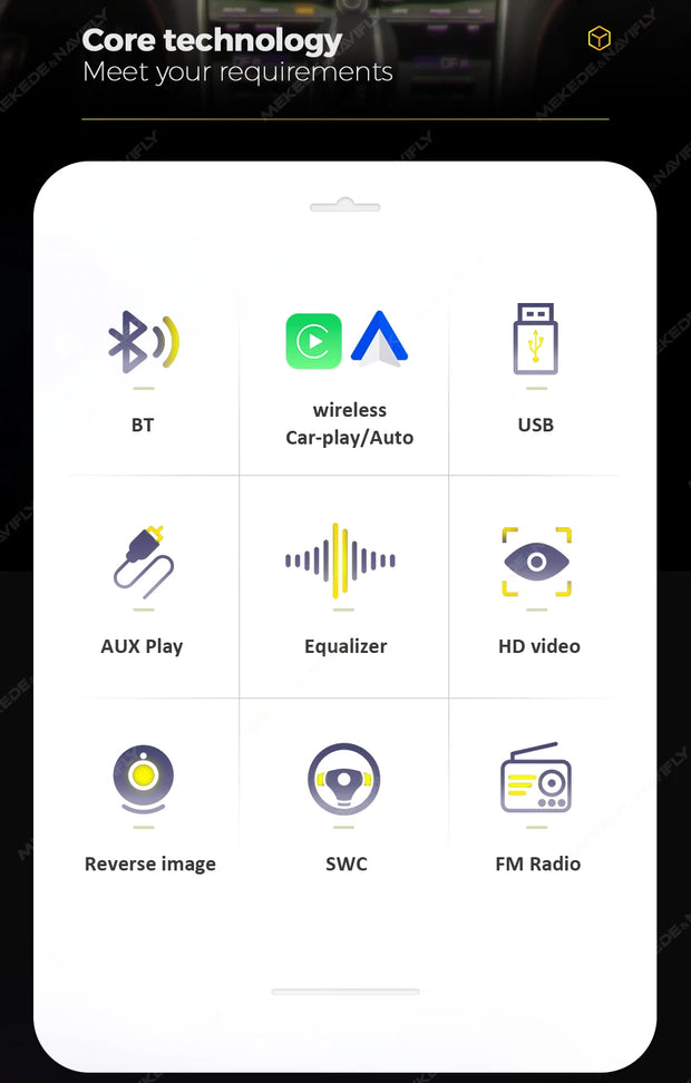 New Carplay Android Auto 1Din 7'' Retractable Universal Car Stereo Radio TouchScreen MP5 Player Intelligent Vehicle System BT FM