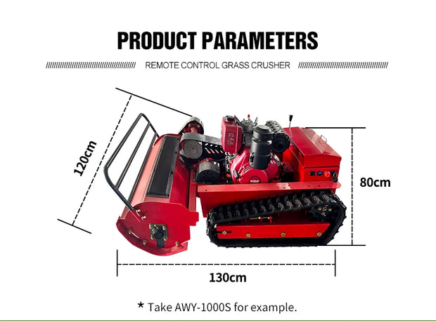 Customized Track-type All-terrain Zero-turn Remote-controlled Lawn Mower High Efficiency and Energy Saving