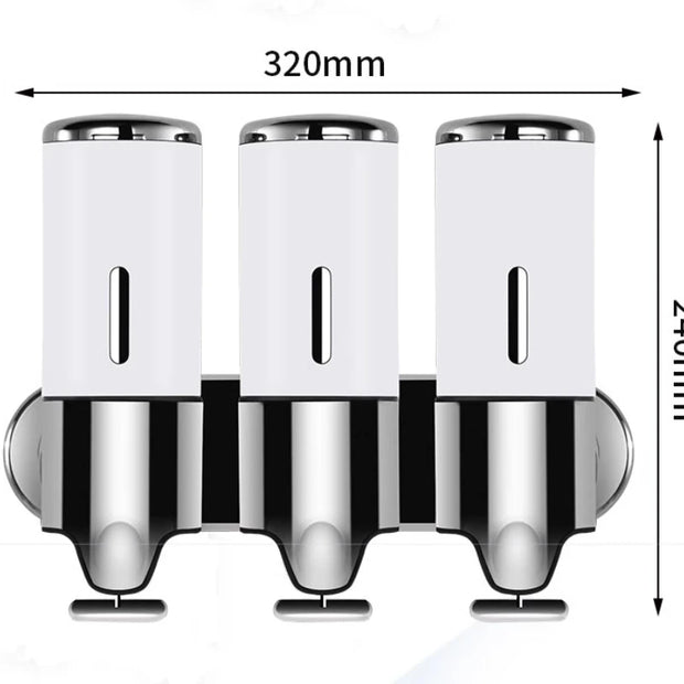 Wall-Mounted Shampoo and Soap Dispenser
