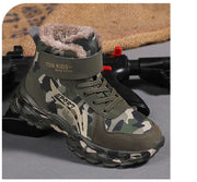 Winter Snow Boots For Children 2024 Trend Fashion Plush Camouflage Sneakers Thick Warm Teenager Faux Fur Boots For Kids