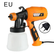 500W Portable Electric Spray Gun 900ml 300mm Household Paint Sprayer Flow Control Adjustable Nozzle for Furniture/Walls/Fences