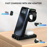 3-in-1 Wireless Charger – Desktop Charging Stand for iPhone, iWatch & Earbuds