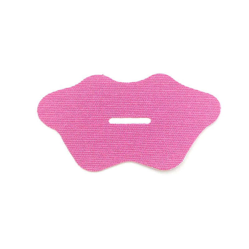 Mouth Tape for Sleeping - pink adhesive patch on white background