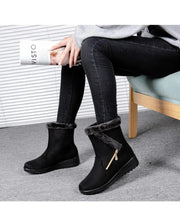Winter Women Boots Fashion High-top Cotton Shoe Non Slip Wedges Platform Booties Mid-calf Snow Boots Warm Winter Boots for Women