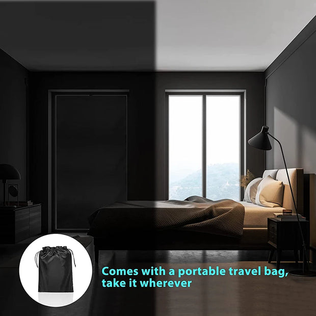Removable 100% Light Blocking Darkest Window Cloth DIY Total Blackout Glass Privacy Darkening Window Tint Black Window Sticker