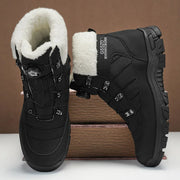Winter Men Boots Outdoor Men Snow Boots High Top Cotton Boots with Fur Waterproof Non-slip Ankle Boots Lightweight Work Boots