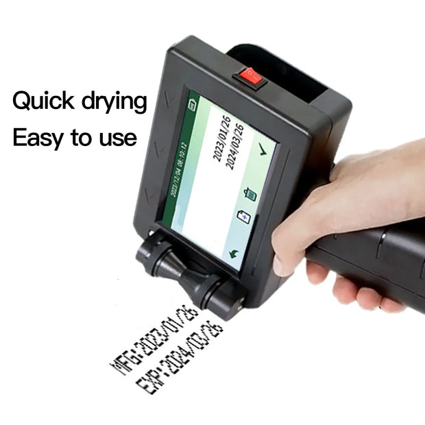 LA50 Portable Inkjet Label Printer 12.7mm Production Date Time Batch Number Handheld Inkjet Printer
