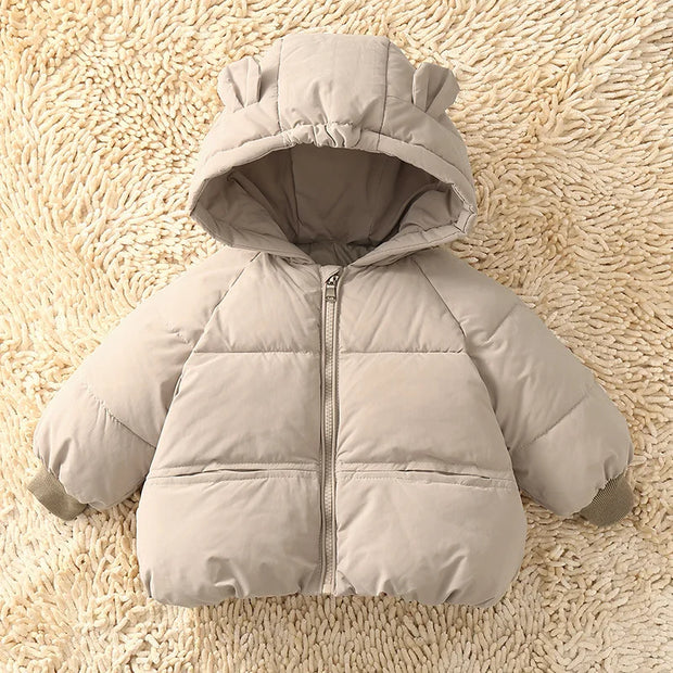 Kids Winter Down Jacket New Snow Wear Coats Thicken Warm Girls Boys' Cotton Clothes Chidlren Hooded Parkas 1-6 Years