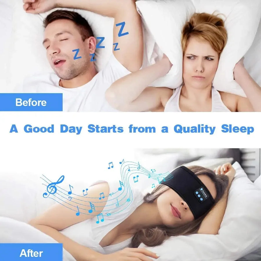 Bluetooth 5.4 Sleep Headphones – Wireless Headband with Eye Mask, for Sports